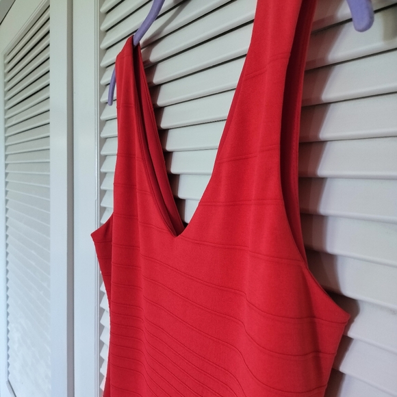 Bisou Bisou Sleeveless Back Zip Dress Size 10 Coral - Picture 2 of 9